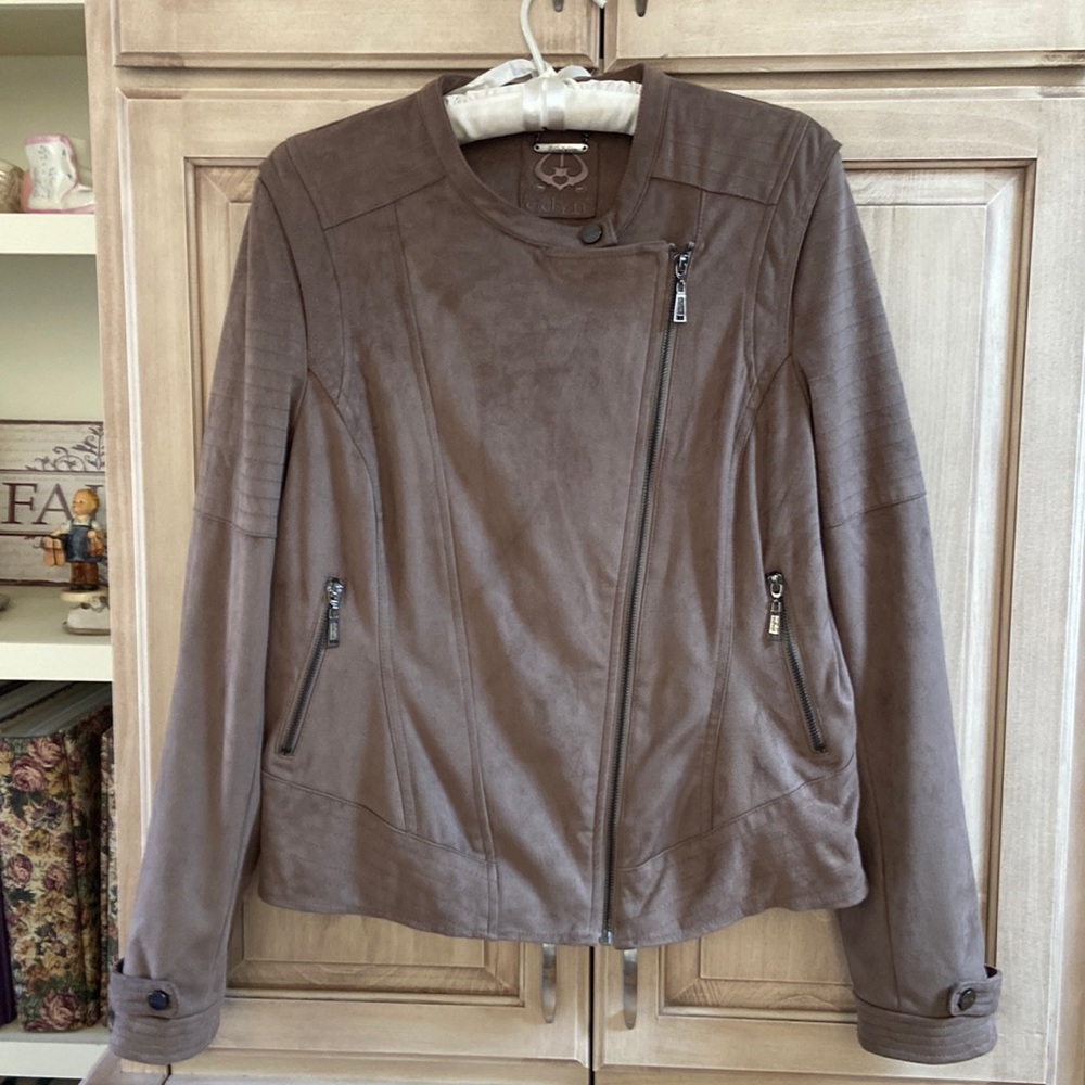 Odyn moto jacket taupe moleskin sz L euc